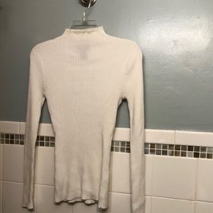 Hooked up cream mock neck long sleeve